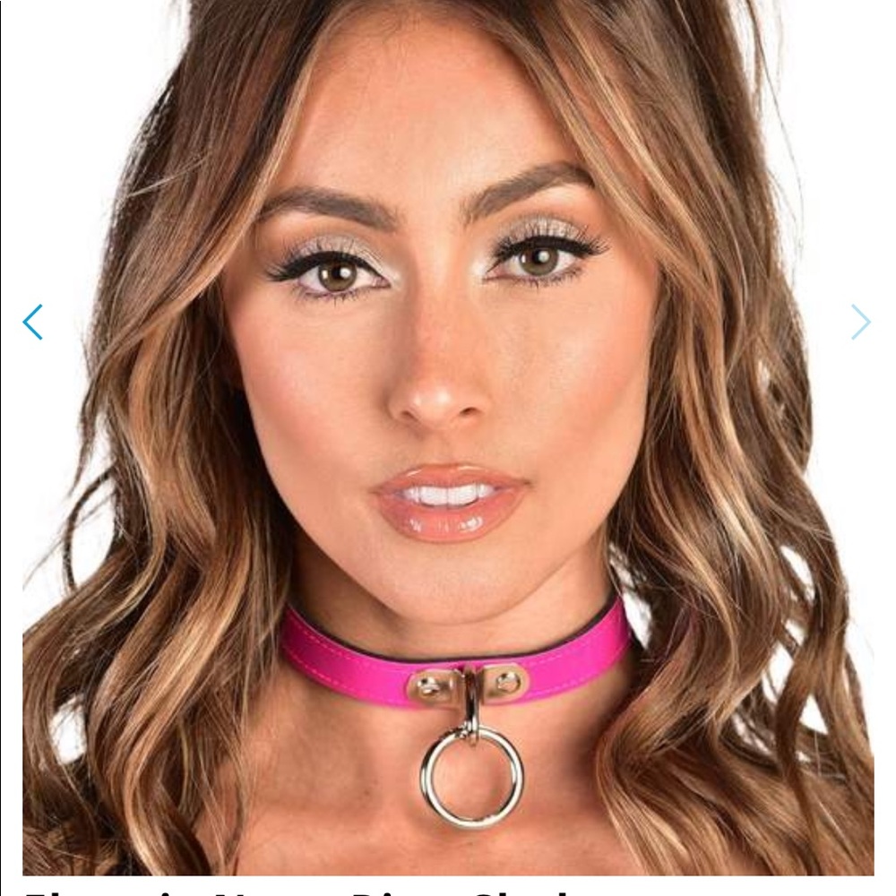 Neon pink choker